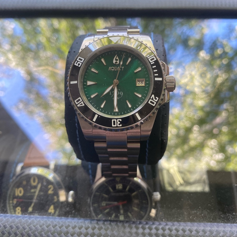 Aquacy 1769 Hei Matau Men's Automatic 300M Green Dive Watch
